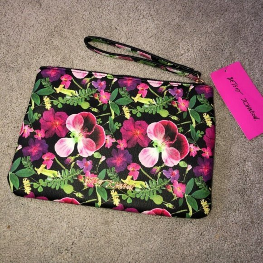 Betsey Johnson‎ Pouch Wristlet Bag Floral NWT